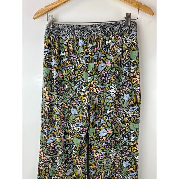 By Anthropologie Printed Pants Flare Leg Lounge Stretch Pull On Women's Medium - Picture 12 of 15